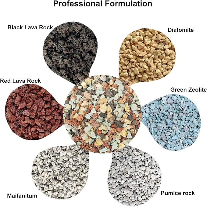 Boniosz 5lb Bonsai Succulent and Cactus Soil Gritty Mix Rocks Gravel for Terrarium Top Dressing Decorative Pebbles Potting Soil Amendment for Pots Indoor Plants, Fast Drainage, Neutralize Soil PH