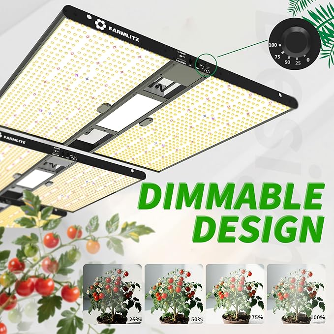 FARMLITE Grow Light for Indoor Plants Grow Light Full Spectrum Led Grow Lights Growing Lamp Daisy Chain Dimmable (300Watts)