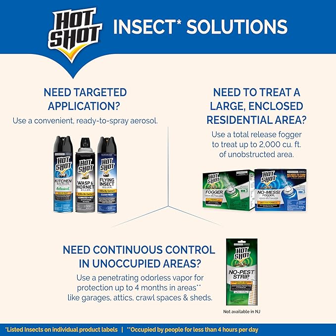Hot Shot Flying Insect Killer, 15 Ounces, Aerosol Kills Houseflies, Mosquitoes and Flying Insects Indoors and Outdoors, Clean Fresh Scent, 3 Pack
