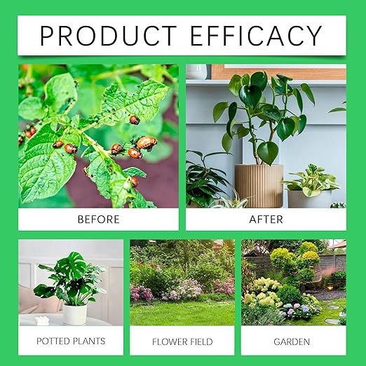 Plant Pesticide Spray Fast-Acting for Indoor and Outdoor Plants, 3.38 Fl Oz