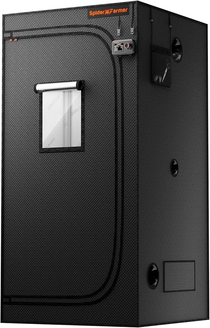 Spider Farmer 3.3x3.3 Grow Tent 2026 New, 39"x39"x80", with Controller Landyard, Enlarged View Window, 1680D Thicken Mylar Canvas for Indoor Hydroponic Growing for SE3000, G3000