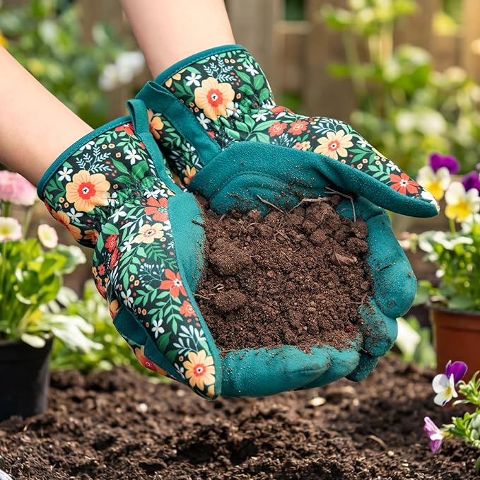 Tavaleu Gardening Gloves for Women, Thorn Proof Puncture Resistant Leather Garden Gloves, Breathable Working Gloves