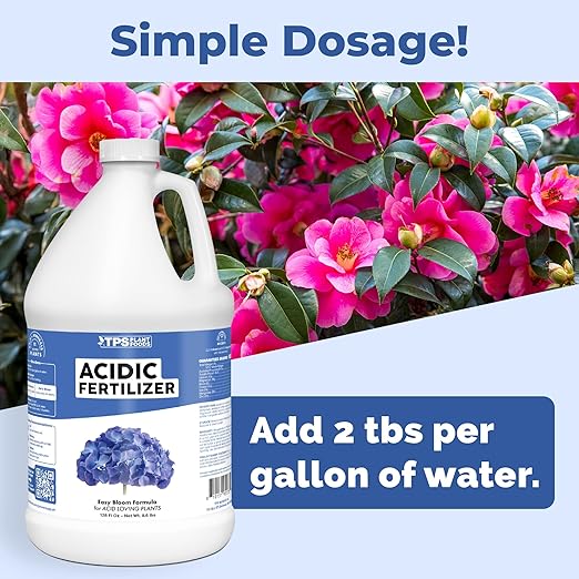 Acidic Fertilizer – Liquid Plant Supplement for Lower Soil pH, Better Nutrient Uptake & Healthier Acid-Loving Plant Growth, 1 Gallon