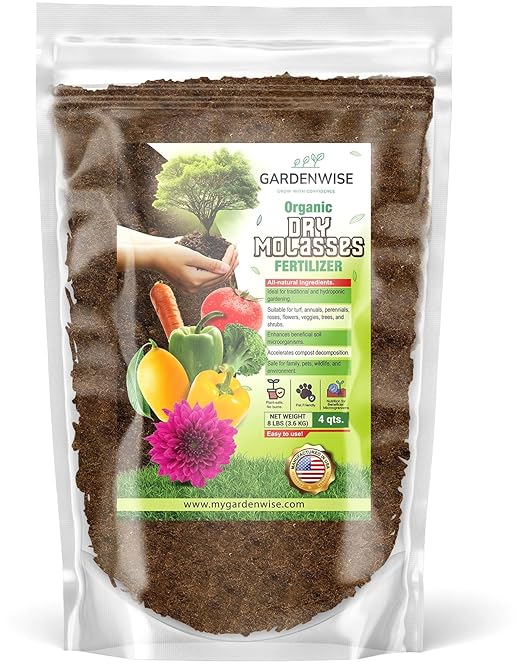 GARDENWISE Organic Molasses for Plants - Horticultural Molasses - Ideal for Traditional & Hydroponic Gardening, for Indoor & Outdoor Plants (4 QUARTS)