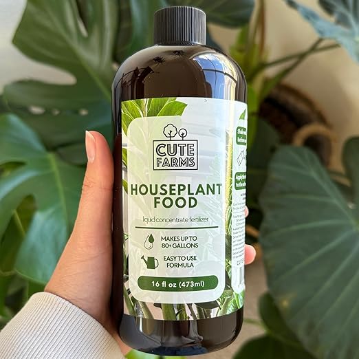 Houseplant Food 16oz Concentrated Fertilizer for Pothos, Monstera and More - All Purpose Indoor Plant Food - Makes up to 80+ Gallons - Cute Farms