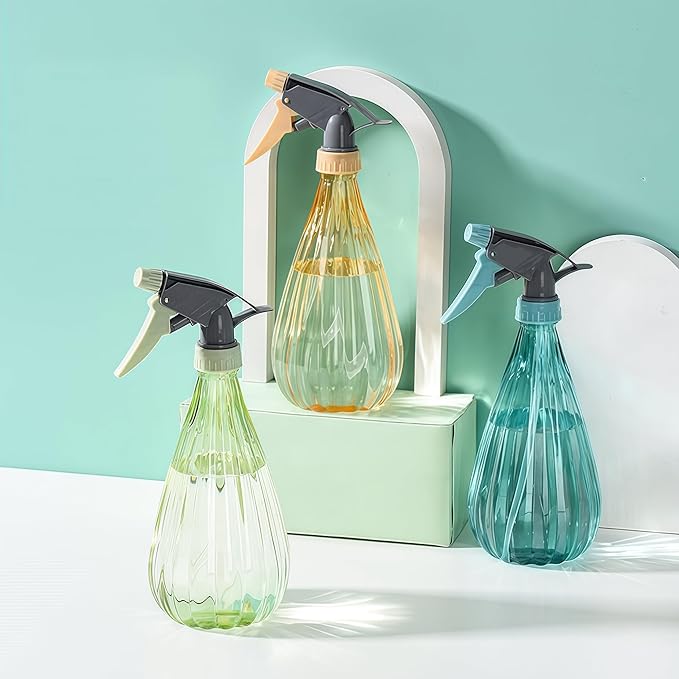 Plant Empty Sprayer Bottle For Watering Garden Cleaning Solution 600ml/20oz Clear Non-leaking Spray Bottle Water Spray Bottle Fan For Hair For Indoor Cleaning, Blue