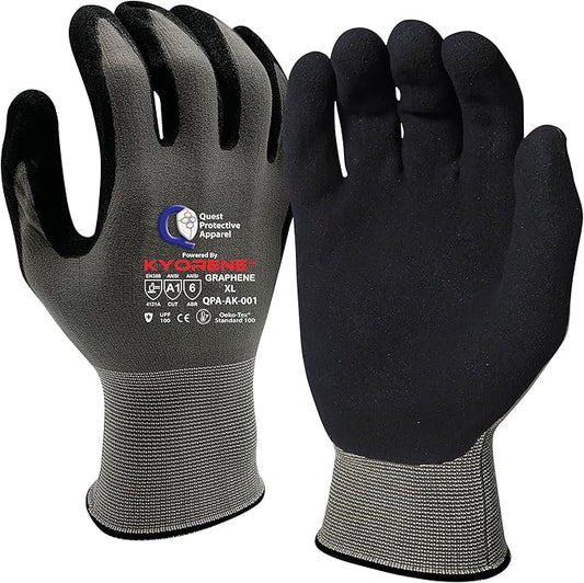 Quest Protective Apparel Cut Resistant Work Gloves (ANSI A1) – Lightweight Graphene Gloves for Gardening,DIY,Mechanical & General Handling – Breathable Grip Gloves for Men & Women – X-Large, Pack of 1