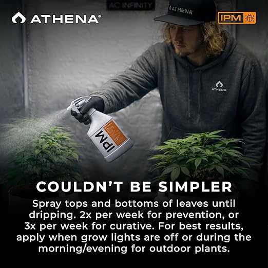 Athena IPM Plant Pest Control Ready-to-Use Spray | Broad Spectrum Fungicide & Insecticide for Indoor and Outdoor Plants | Supports Control of Spider Mites, Powdery Mildew, and Common Plant Pests