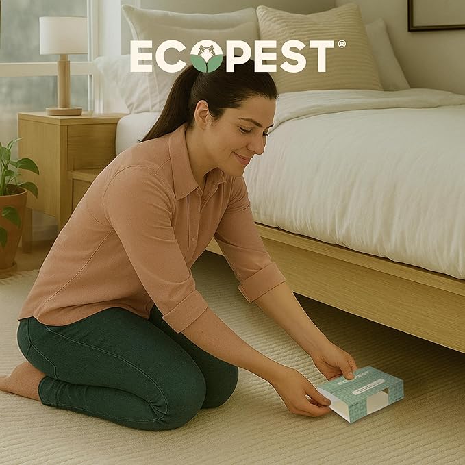Bed Bug Glue Traps – 20 Pack | Sticky Pest Control Trap and Bed Bug Killer | Adhesive Crawling Insect Interceptors, Trap, Monitor, and Detector for Treatment of Bed Bugs and Other Indoor Pests