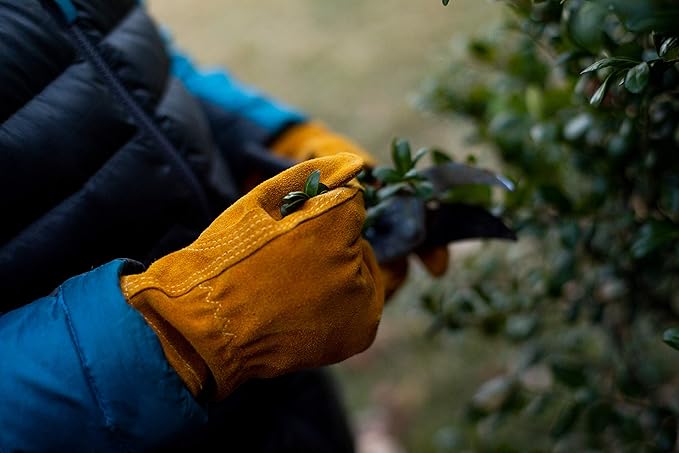 JustForKids Synthetic Leather Kids Garden Gloves Grey, 3-5 Years Old, Durable, Breathable, Non-Slip, Adjustable Safety Cuff, Child-Sized Work Gloves for Planting, Digging, Weeding, Outdoor Play, DIY