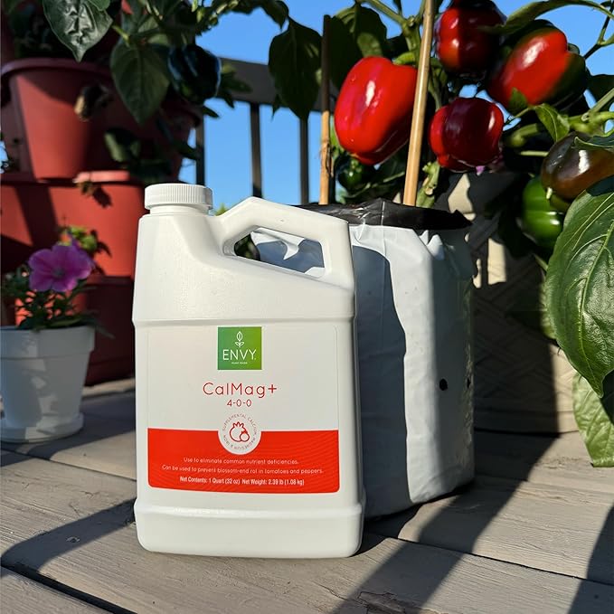 ENVY CalMag+ Fe (4-0-0) Professional Grade Calcium, Magnesium and Iron Liquid Plant Food | Superior Calcium Source (No Calcium Chloride) (4X Gallon)