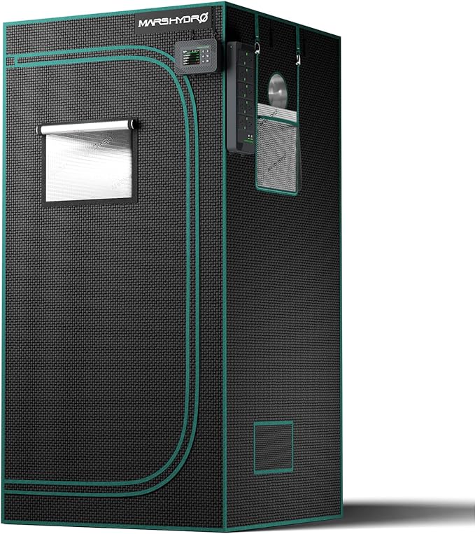MARS HYDRO Grow Tent 90 x 90 x 180 cm, Indoor Grow Tent, Reflective Mylar Grow Tent, Hydroponics, Removable Base Tray, for Plants Growing Room