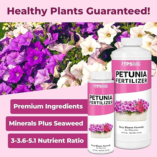 Petunia Fertilizer – Liquid Plant Food for More Blooms, Vibrant Color & Healthy Growth, 32 oz