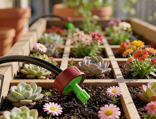 0.25 GPH Pressure Compensating Drippers: 50 Pack Drip Irrigation Spot Emitters Heads Constant Flow Drip Irrigation Parts for Garden Irrigation System
