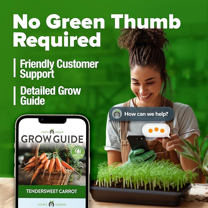 HOME GROWN Tendersweet Carrots Seeds 3000+ Heirloom Non-GMO Seeds for Planting, High Germination, Sweetest Coreless Root Vegetable, Crunchy Summer Garden (Daucus carota subsp. sativus)
