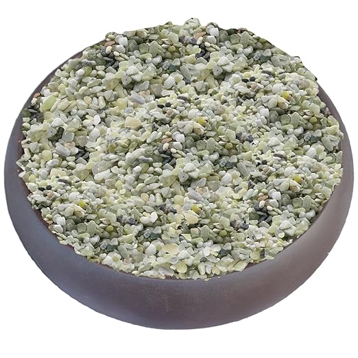 6.6 lbs Succulent and Cactus Bonsai Pebbles, 6-9mm Decorative Landscaping Polished Stones Natural Garden Gravel Rocks for Indoor Outdoor Plants Aquariums DIY, and Gardening Top Dressing, Jade Green
