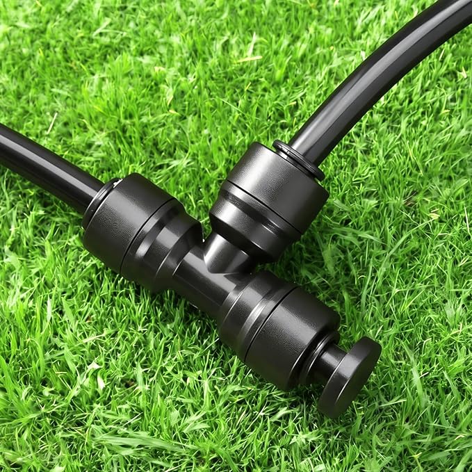 20 Pack 1/4" End Plugs Quick Connect Fittings,1/4 Inch Irrigation Tubing Fittings Anti-Drop Push to Connect End Connectors for 1/4 Inch Drip Irrigation Tubing Garden Irrigation System