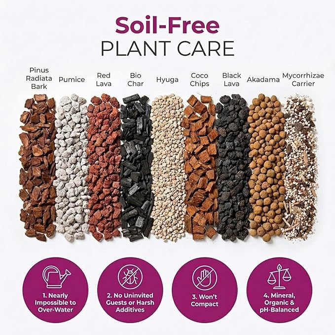 Molly's Orchid Potting Mix - Premium Gritty Soilless Orchid Mix - Chunky High Drainage vs Standard Potting Soil for Indoor Plants - Contains Bark, Coco Chips, Akadama, Pumice, Lava Rock 5 Dry Quarts