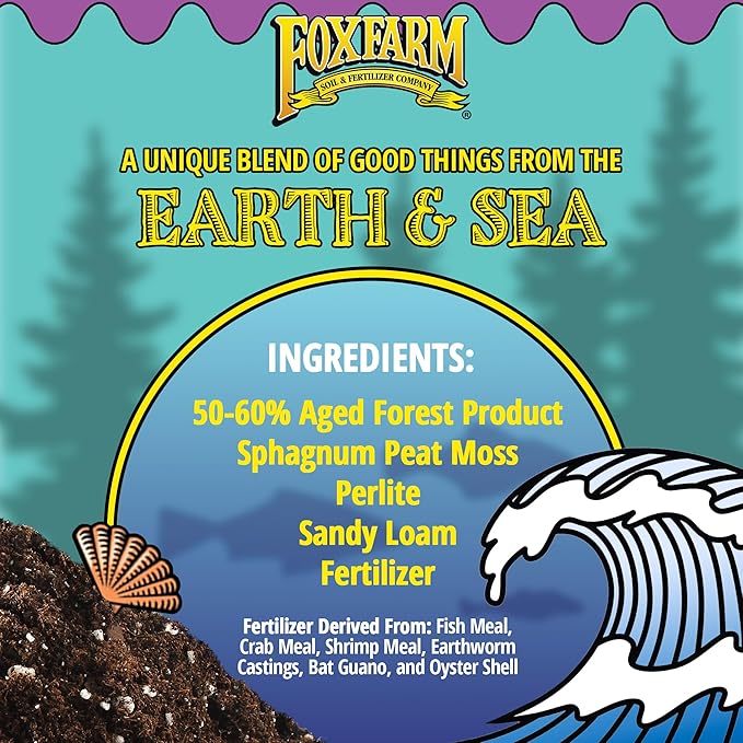 FoxFarm Ocean Forest Potting Soil, 1.5cu ft (Pack of 10) - Light, Aerated Texture, Designed for All Container Plants