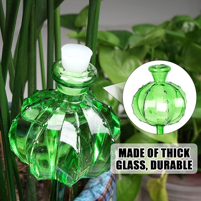 KGCCIZI Self Watering Planter Insert. Plant Watering Devices. Plant Watering Bulbs. 4-PCS Plant Watering Globes. Green Colors Cactus Shape Self Watering Globes Medium Size. Plant Lover Gifts
