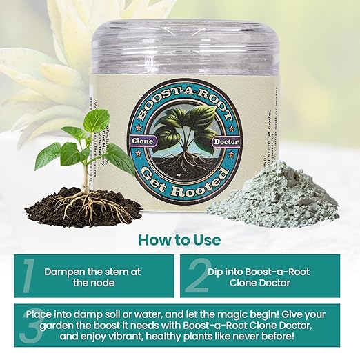 Liqui-Dirt Rooting Hormone Powder - All-Natural Root Stimulator for Faster Root Growth - Plant Starter Nutrients - 1.25 Ounce Tub - Organic & Chemical-Free
