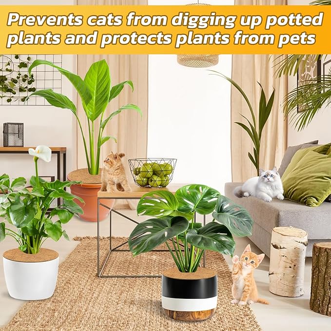 Legigo 6pcs Coconut Fiber Mulch Ring Tree Plant Protector Mat, 24 Inch Natural Coco Coir Tree Mulch Ring Plant Pot Soil Cover, Tree Rings Disc Plant Cover for Indoor Outdoor Plants,Landscaping