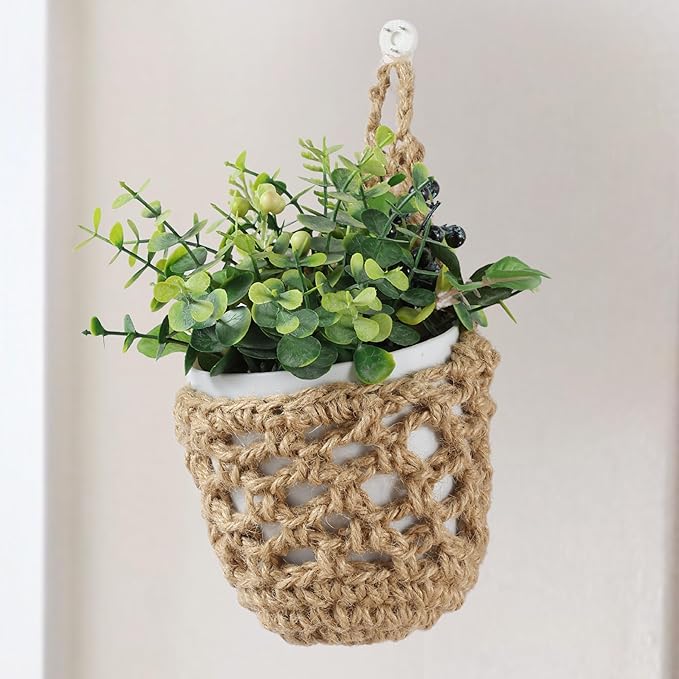 3PK Wall Planters for Indoor Plants with Self Watering Pots (4inch), Macrame Plant Hanger for Plant Wall | Wall Mounted Plant Holders for Succulent & Herbs