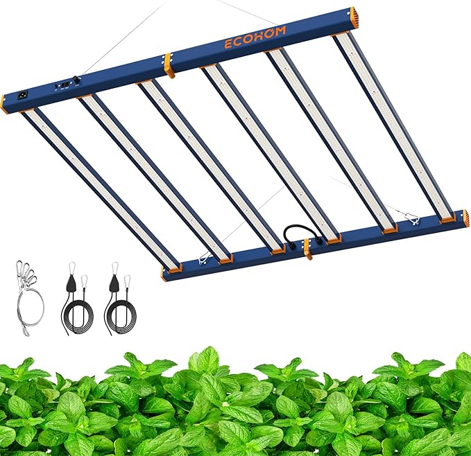 LED Grow Light, 720W Grow Lights for Indoor Plants, Full Spectrum Growing Light Plant Foldable & Hanging Growing Lamps, Daisy Chain Dimmable Grow Lamp, Commercial for 5x5ft Coverage in Grow Tent