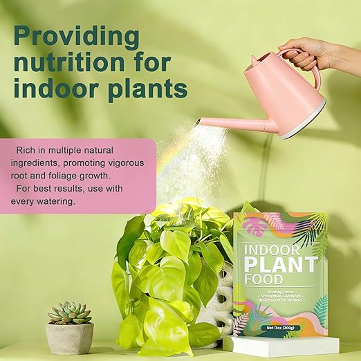 Houseplant Fertilizer, Indoor Plant Food for Potted Houseplants, for Flower & Vegetable Gardens, 7 oz