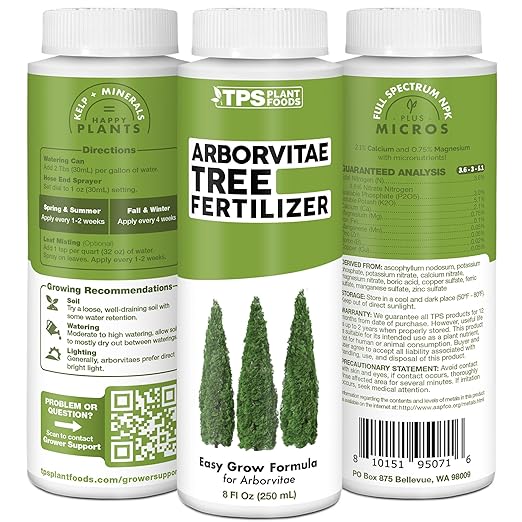 Arborvitae Tree Fertilizer – Liquid Plant Food for Fuller Green Foliage, Faster Growth & Stronger Root Development, 32 oz