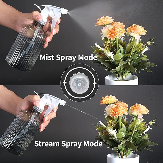 Watering Can Indoor Plants, Small Watering Can 34oz Long Spout Watering Can for Indoor House Plants Outdoor Garden Flowers w Spray Bottle, Squeeze Bottle