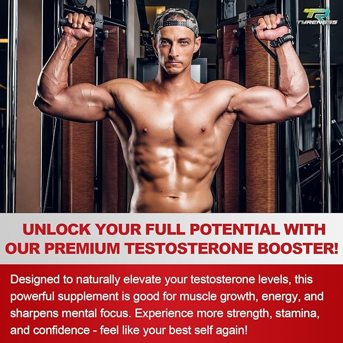 Testosterone Supplement for Men - Testosterone Booster for Men, 4X Strength Male Enhancing Supplement with Turkesterone, Zinc, Ashwagandha, Maca Root for Workout, Muscle Builder, Energy - 60 Capsules
