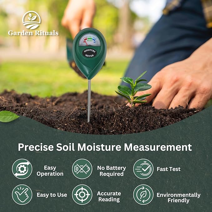 Soil Moisture Meter for Indoor Plants, Accurate Plant Soil Moisture Meter with Precision Sensors, Easy to Use, Compact and Ergonomic Design, The Ultimate Water Measurer for Plants