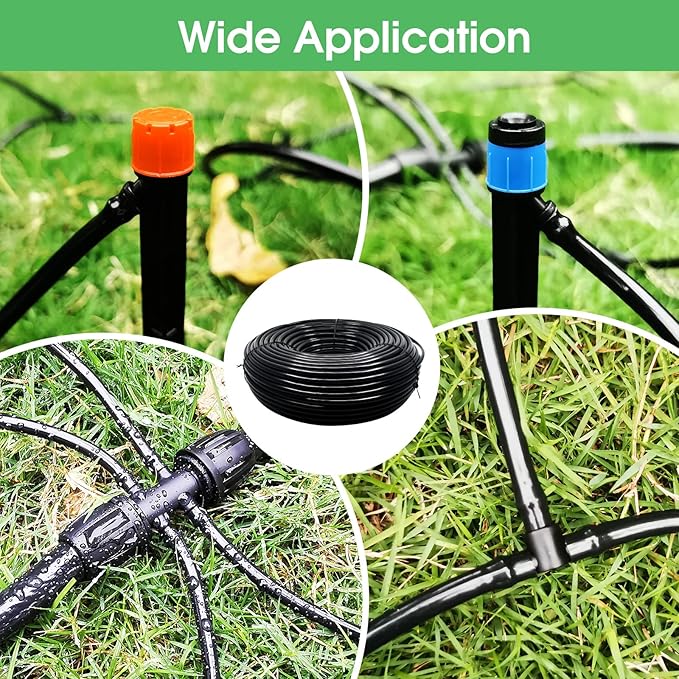 Maotong 100FT 1/4 inch Drip Irrigation Tubing Distribution Hose Tube for Garden Irrigation System