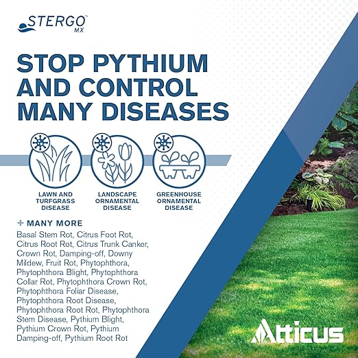 Atticus Stergo MX Mefenoxam Fungicide (32 Ounce) - Fungus Control for Lawns, Ornamentals, Greenhouse and Nursery