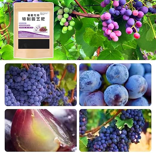 Natural Grape Fertilizer, 200g Plant Food, Nutrient Booster Powder, Concentrated Soil Enrichment, Growth Enhancer for Roots Leaves Harvest, Indoor Outdoor Gardening, Vine Fruit Vegetable Plant Care