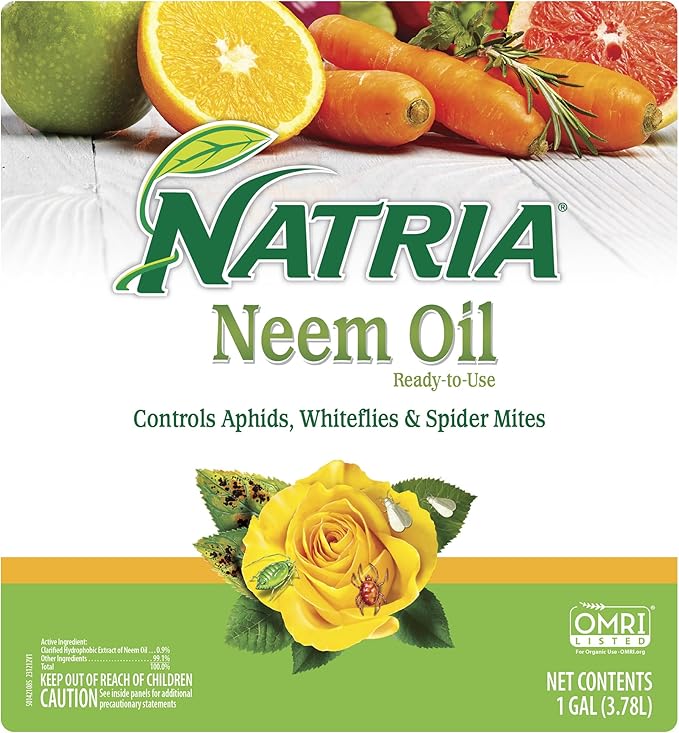 NATRIA Neem Oil Spray for Plants, Ready-to-Use, 1 Gal