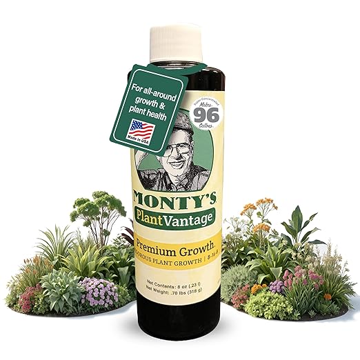 PlantVantage Premium Growth Liquid Plant Fertilizer – NPK Fertilizer (8-16-8) with Zinc & Iron, Liquid Plant Food for Stronger Stems & Larger Leaves, Foliar Spray for Trees, Shrubs & Flowers – 8 oz