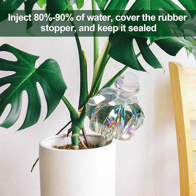 KGCCIZI Self Watering Planter Insert. Plant Watering Devices. Plant Watering Bulbs. 3-PCS Plant Watering Globes. Rainbow Colors Cactus Shape Self Watering Globes Large. Plant Lover Gifts
