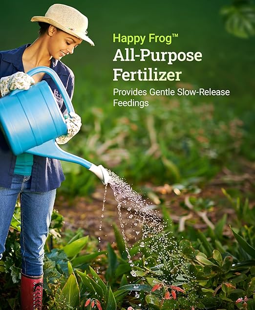 FoxFarm Happy Frog All Purpose Fertilizer - Slow Release Fertilizer for Flowers, Vegetables & Ornamental Plants - Contains Soil Microbes & Mycorrhizal Fungi - OMRI Listed, 4 lb