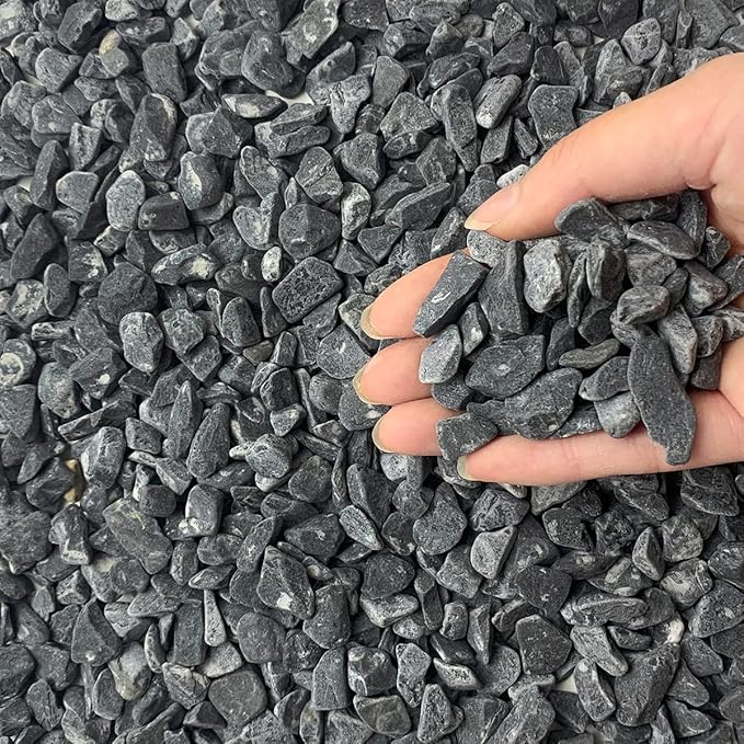 FANTIAN 5lbs Black Pea Gravel, 3/8 Inch Decorative Pebbles Succulent Rocks, Black River Rocks Stones for Planters Vase Landscaping and Outdoor Garden Rock