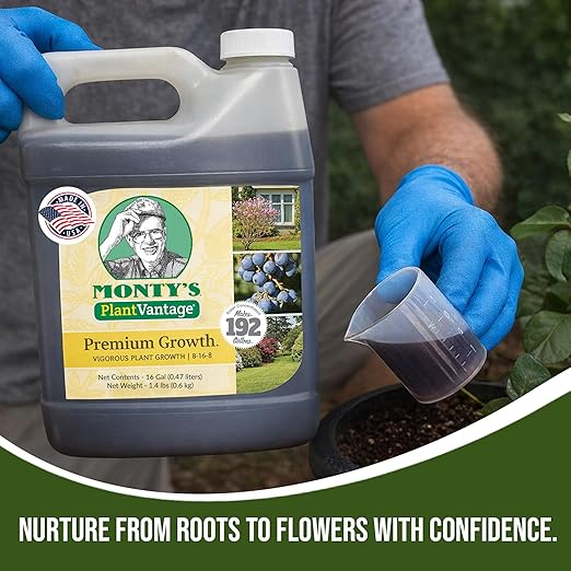 PlantVantage Premium Growth Liquid Plant Fertilizer – NPK Fertilizer (8-16-8) with Zinc & Iron, Liquid Plant Food for Stronger Stems & Larger Leaves, Foliar Spray for Trees, Shrubs & Flowers – 16 oz