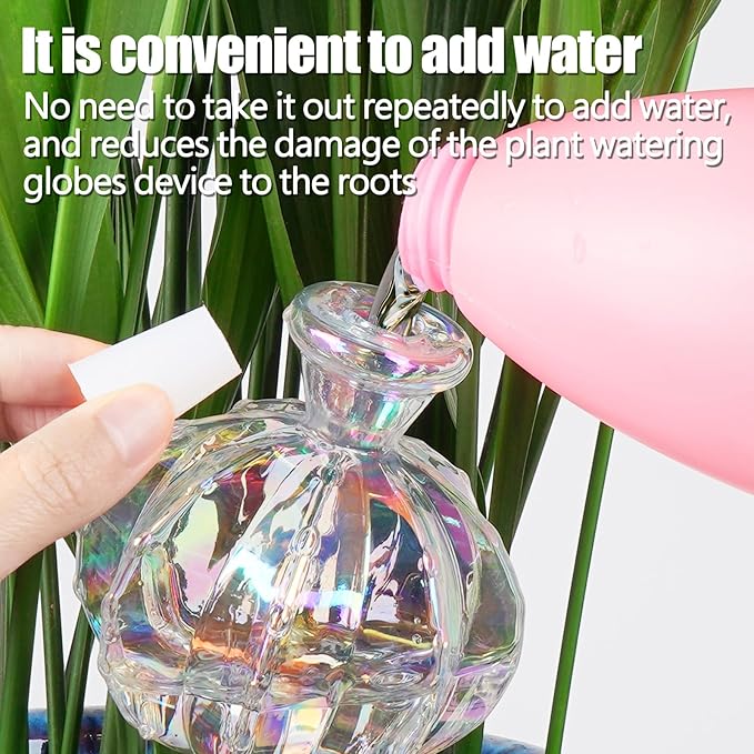 KGCCIZI Self Watering Planter Insert. Plant Watering Devices. Plant Watering Bulbs. 3-PCS Plant Watering Globes. Rainbow Colors Cactus Shape Self Watering Globes Large. Plant Lover Gifts