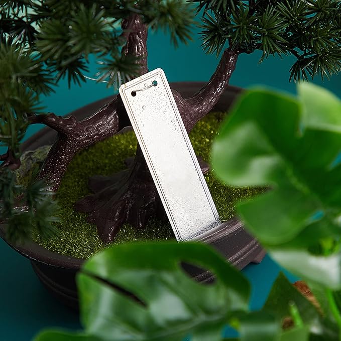 Ripeng 60 Pieces Aluminum Metal Plant Labels Writable Seedling Tree Tags with 6 Inch Wires Waterproof Double Sided Write for Plant Garden Marker Outdoor Identification and Greenhouse