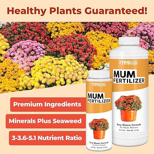 Mum Fertilizer – Liquid Plant Food for More Blooms, Brighter Color & Fuller Plants, 32 oz