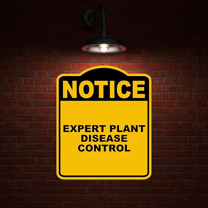 EXPERT PLANT DISEASE CONTROL Notice Yellow Black Aluminum Composite Sign 20 x 24 inches