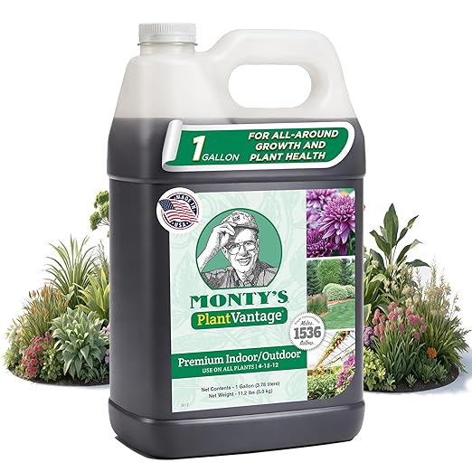 PlantVantage Premium Indoor and Outdoor Plant Food – NPK Fertilizer (4-15-12) with Zinc & Iron, Liquid Fertilizer for Vegetables, House Plant, & Trees - Indoor and Outdoor Plant Fertilizer – 1 Gal