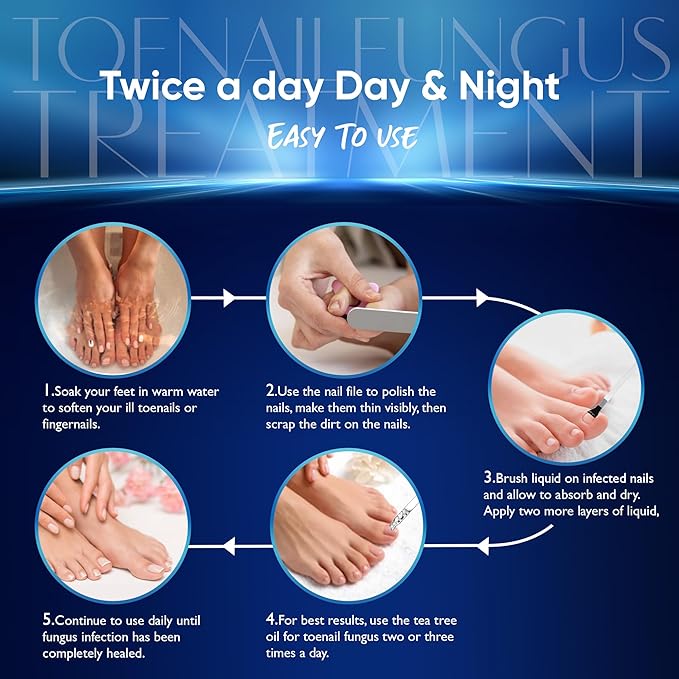 Fungus Treatment for Toenails, Toe Nail Fungus Treatment Extra Strength, Toenail Fungus Treatment, Fast Acting - 2 Packs, Black