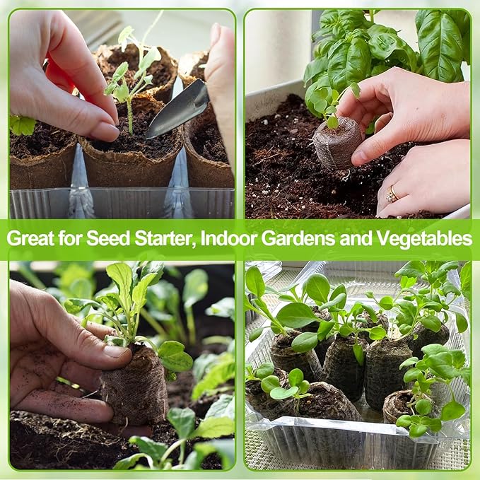 Legigo 200 Pcs 30mm Seed Starter Peat Pellets Pods for Seedlings- Compressed Seed Starting Pellets Seed Starter Pods Plugs Soil Peat Pods for Starting Seeds, Garden Planting Herb Flower Vegetables