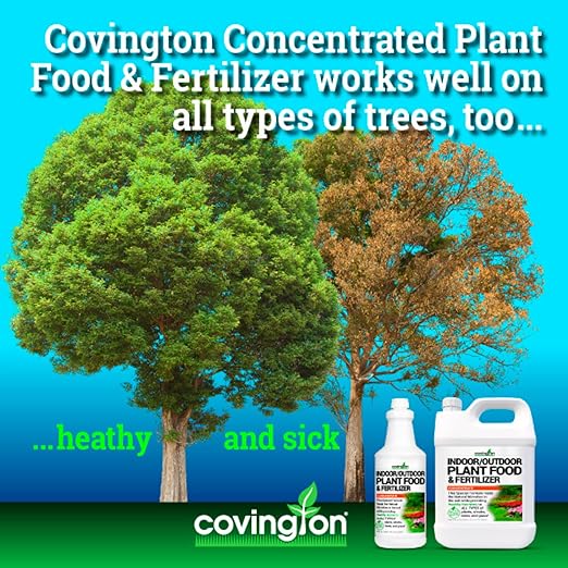 Covington Plant Food & Fertilizer Concentrate for Indoor (32 oz) Outdoor Plants and Soil - Liquid Food for Healthy Soil and All Types of Plants, Just Mix with Water